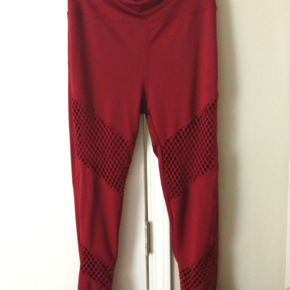 Burgundy Spandex leggings